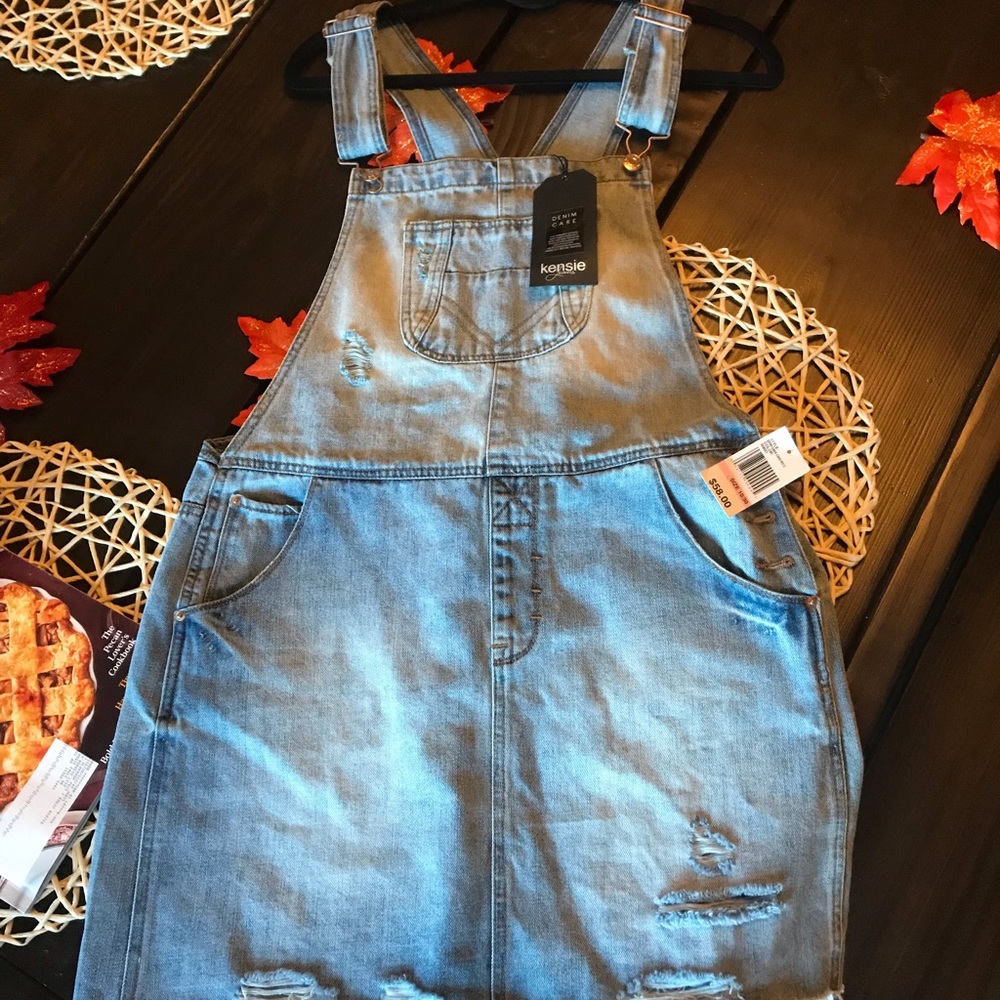 Distressed skirt/dress Overalls